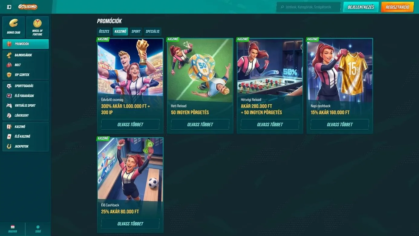 Bónuszok és promóciók Bónuszok és promóciók