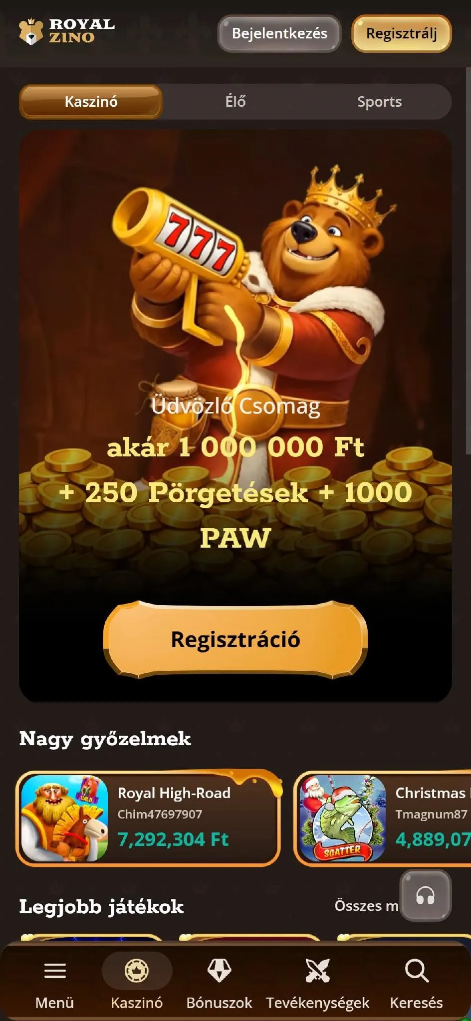 Royalzino mobil kaszinó és app Royalzino mobil kaszinó és app