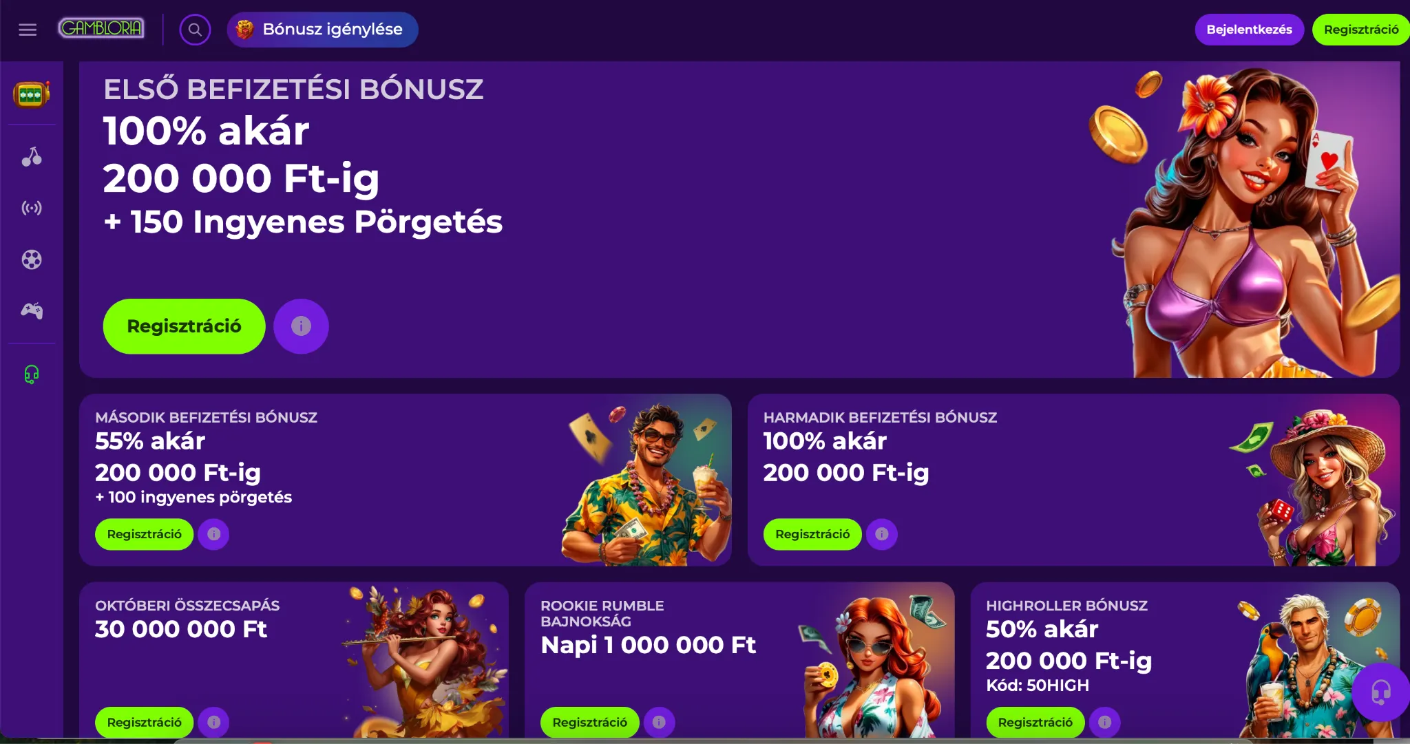 Bónuszok és Promóciók Bónuszok és Promóciók