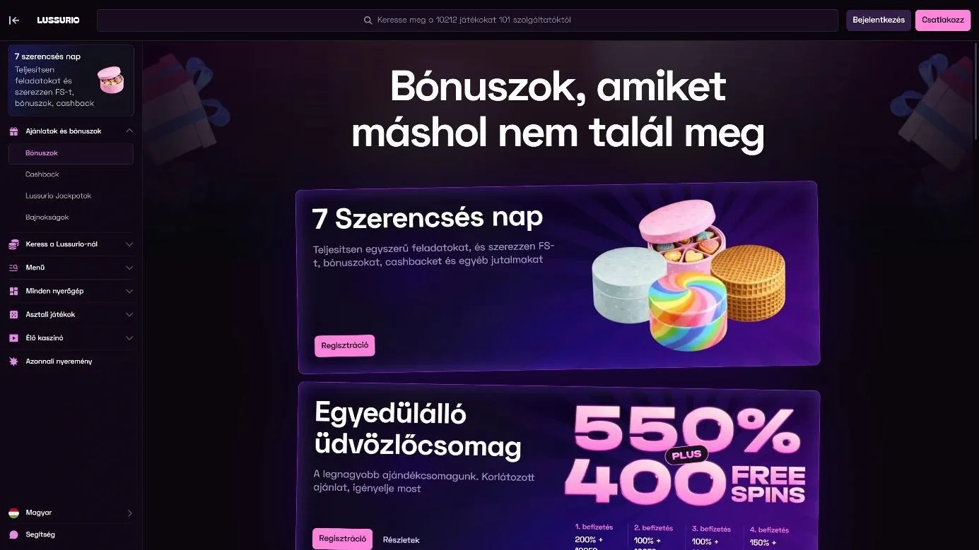 Bónuszok és promóciós ajánlatok Bónuszok és promóciós ajánlatok