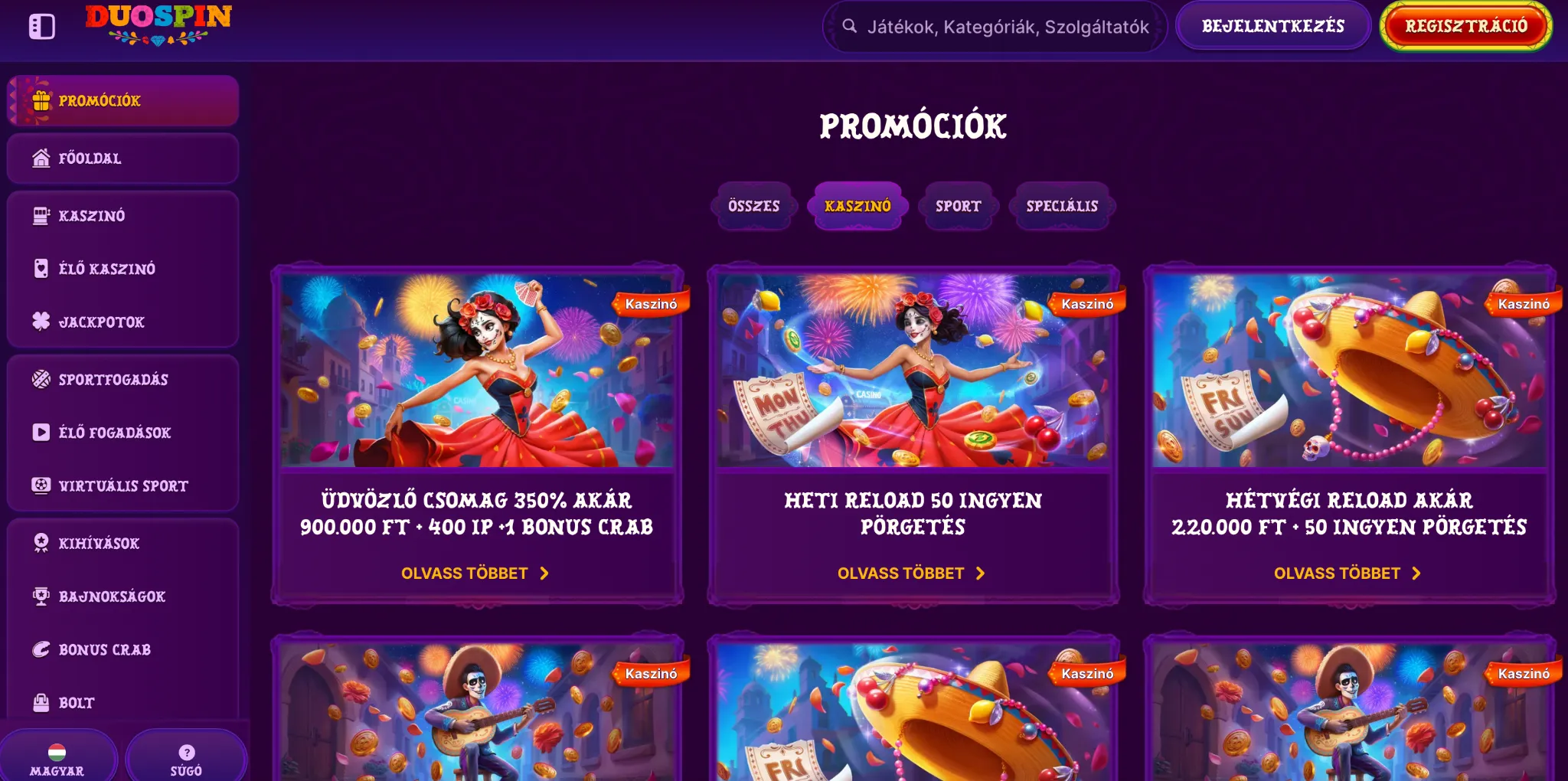 Bónuszok és Promóciók