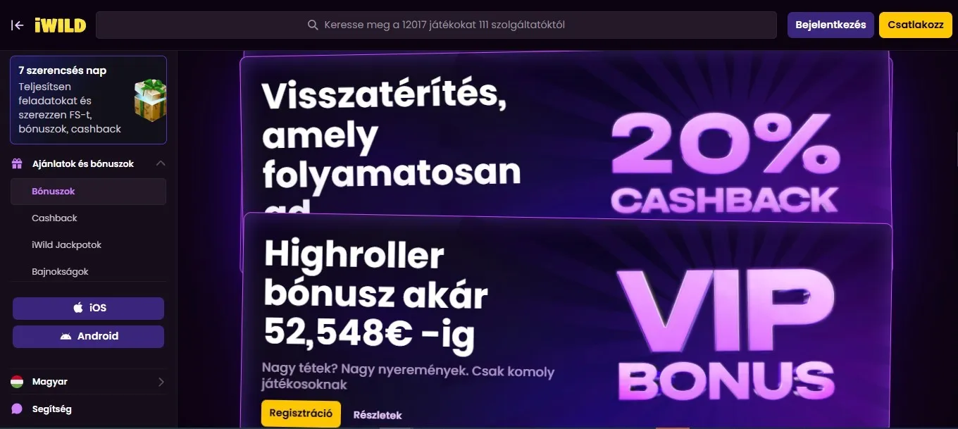 iWild Vip bónusz iWild Vip bónusz