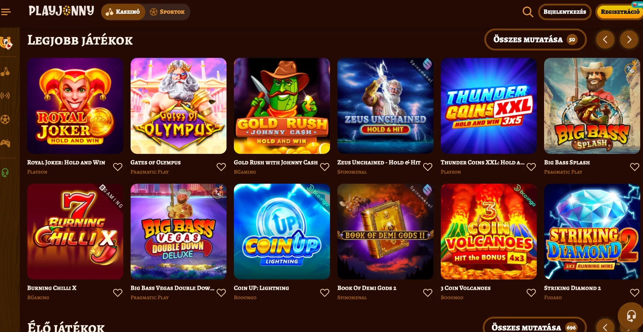 Playjonny Kaszinó Játékok Kínálata