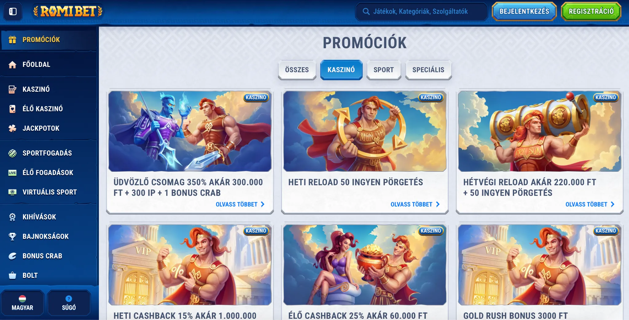 Bónuszok és Promóciók