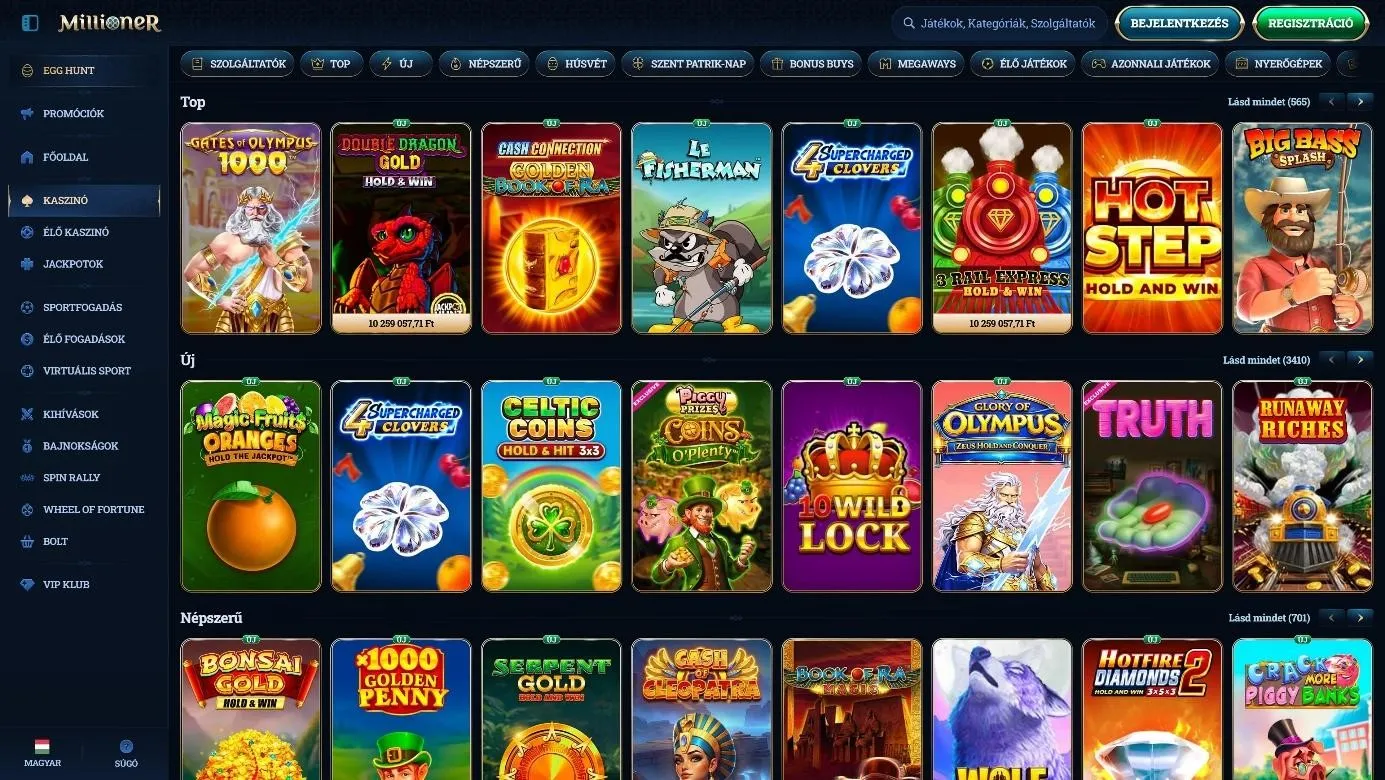 Millioner Kaszin&oacute;