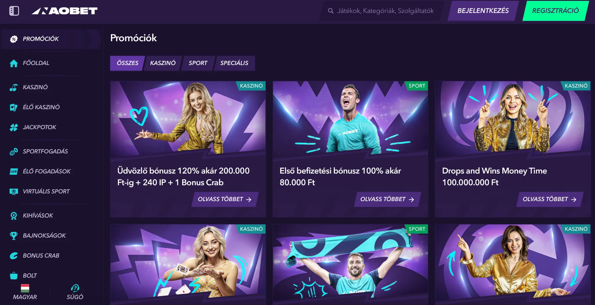 Bónuszok és Promóciók