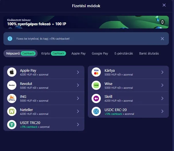 Befizet&eacute;si m&oacute;dok