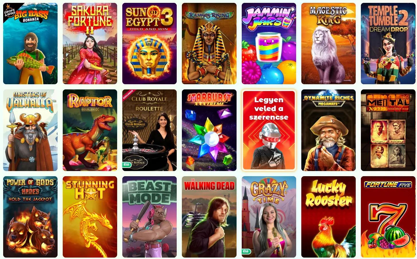 a Neon54 Casino játékok