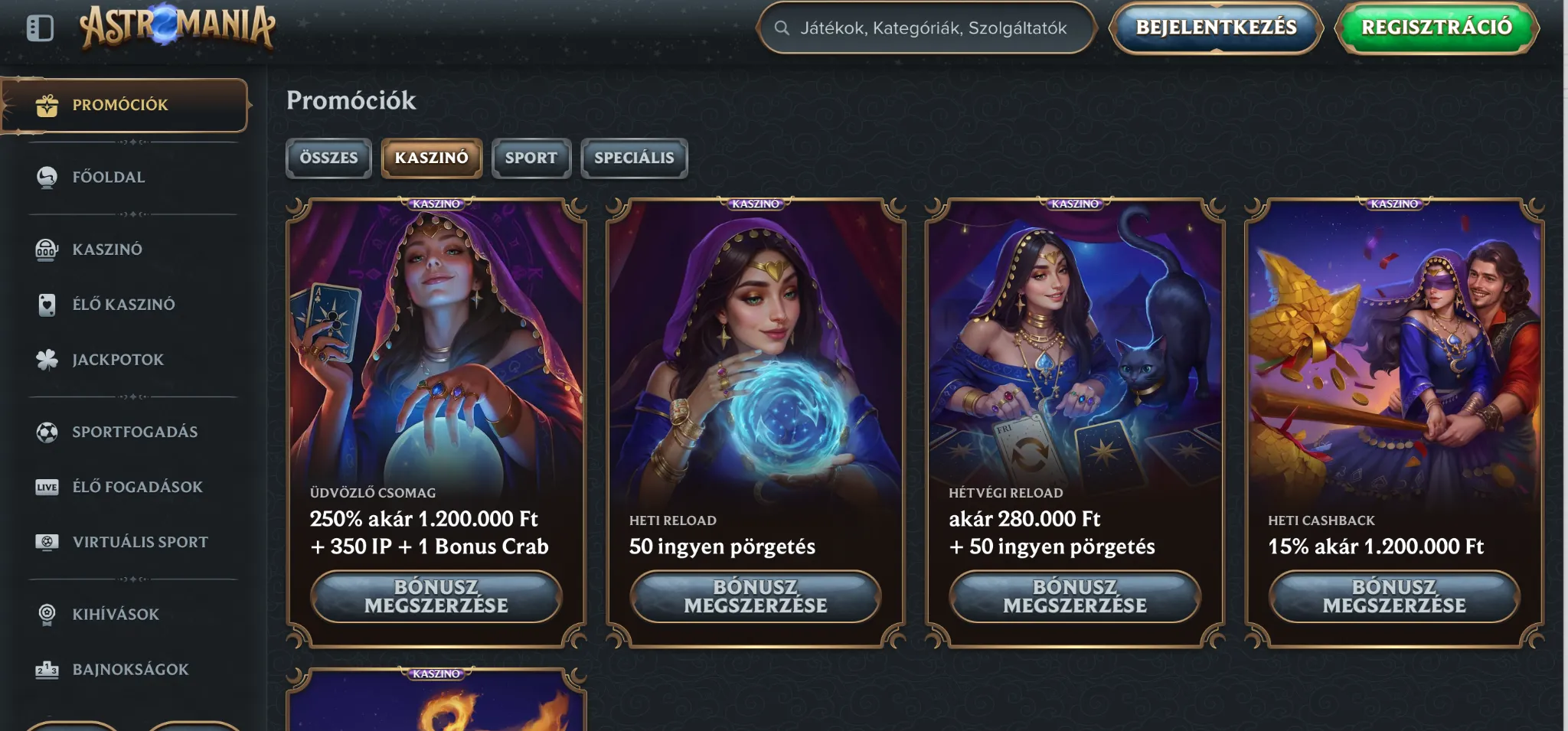 B&oacute;nuszok &eacute;s Prom&oacute;ci&oacute;k