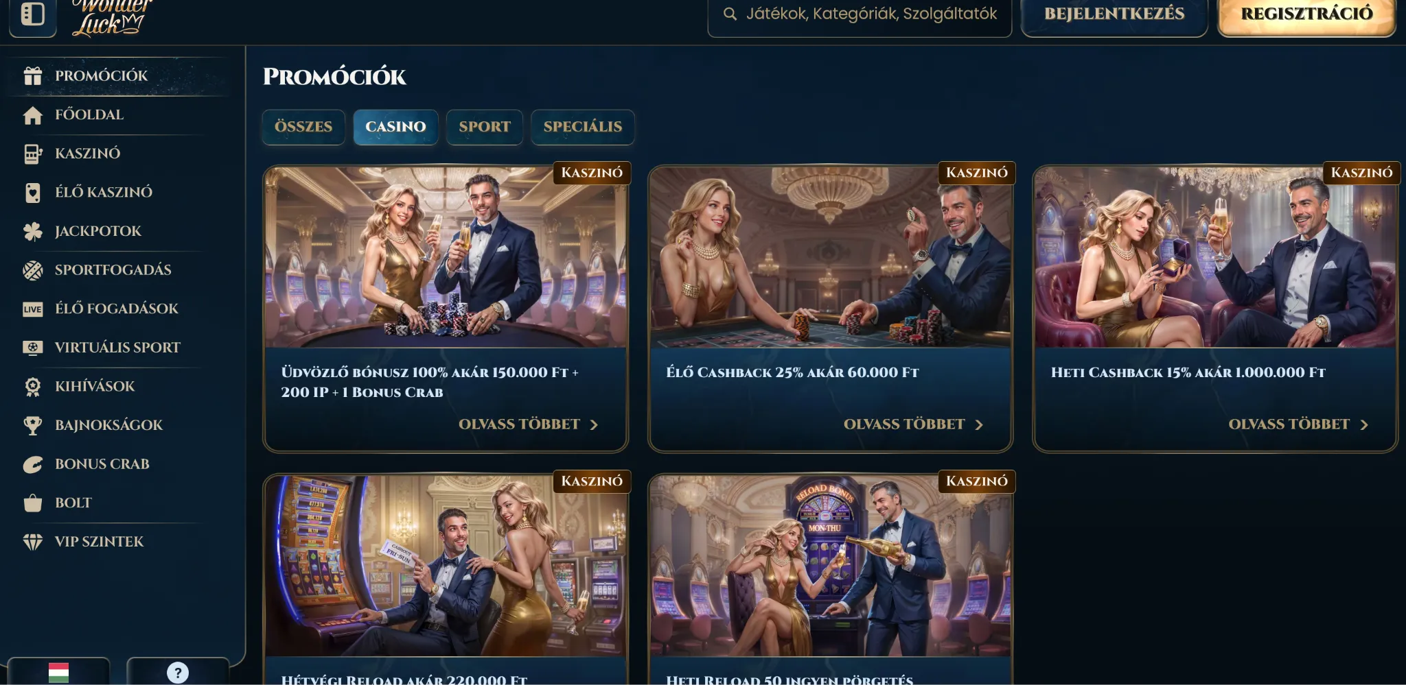 Bónuszok és Promóciók