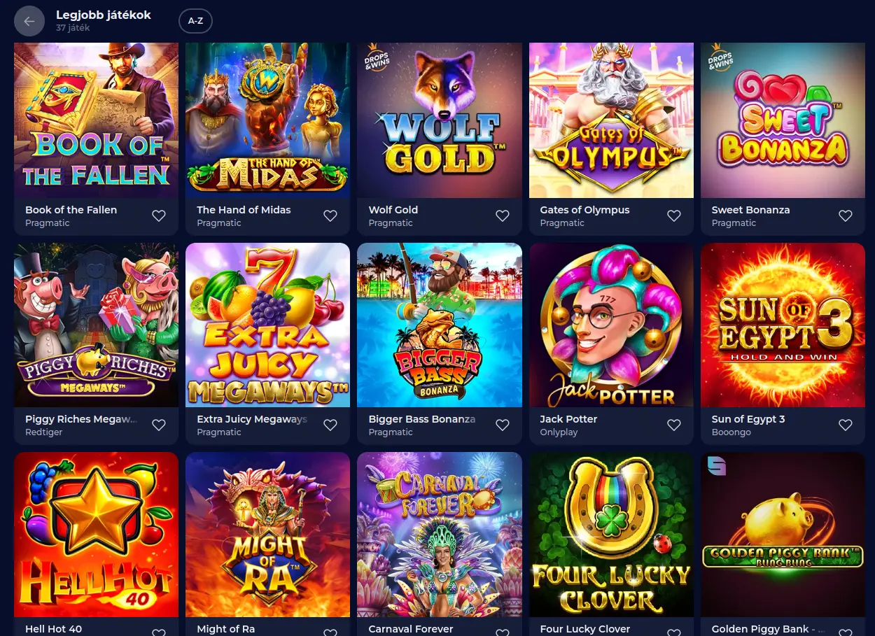 Nine Casino játékok