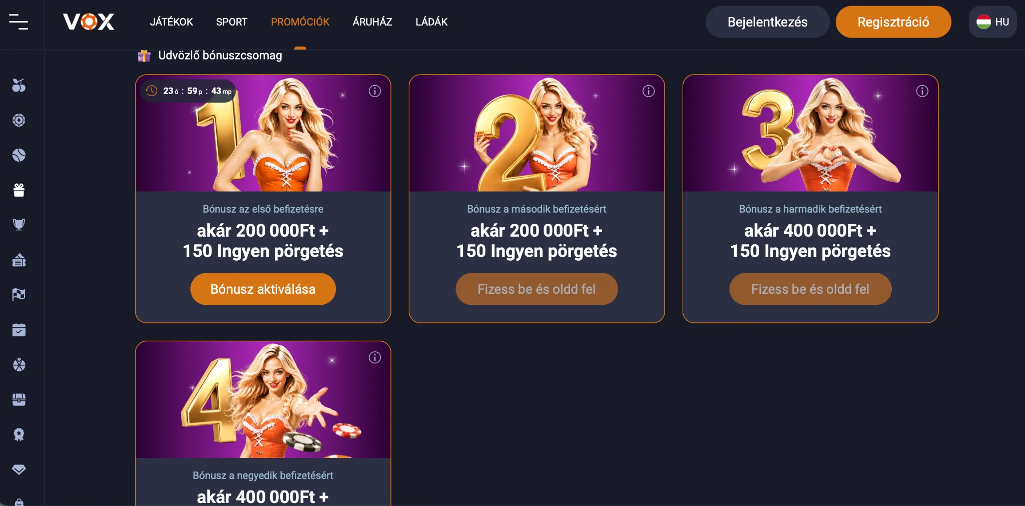 Bónuszok és Promóciók Bónuszok és Promóciók