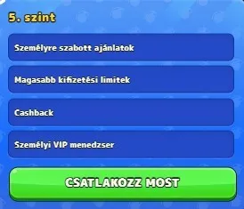 Pistolo VIP szintek Pistolo VIP szintek
