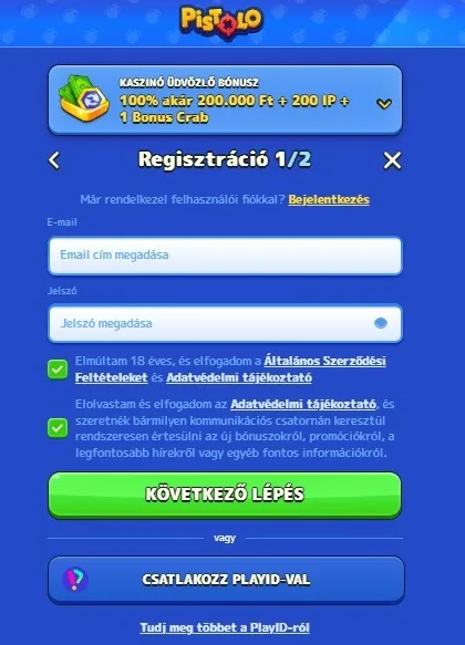 regisztrációs folyamat, űrlap regisztrációs folyamat, űrlap