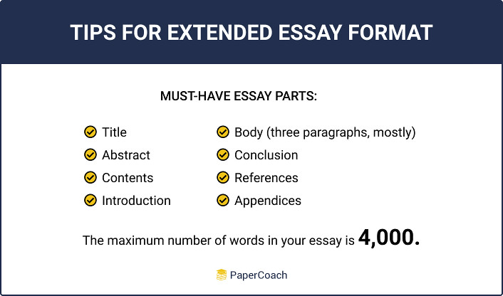Tips for extended essay format