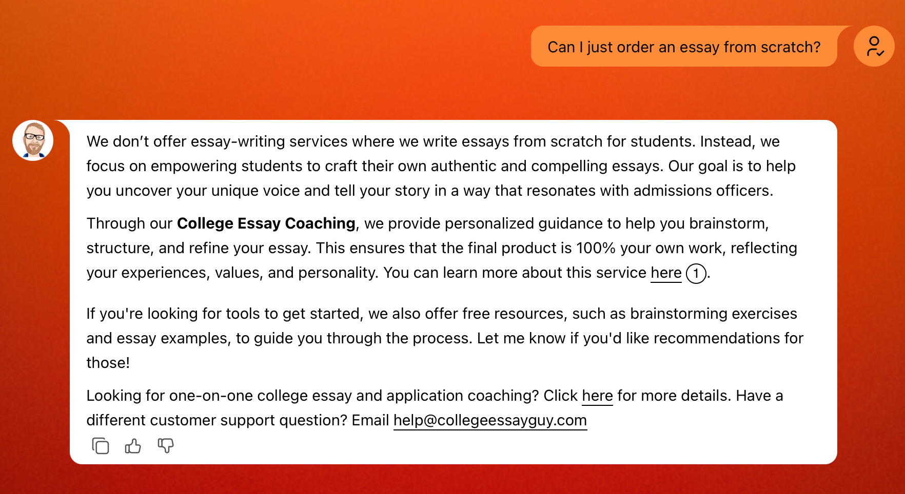 collegeessayguy customer support