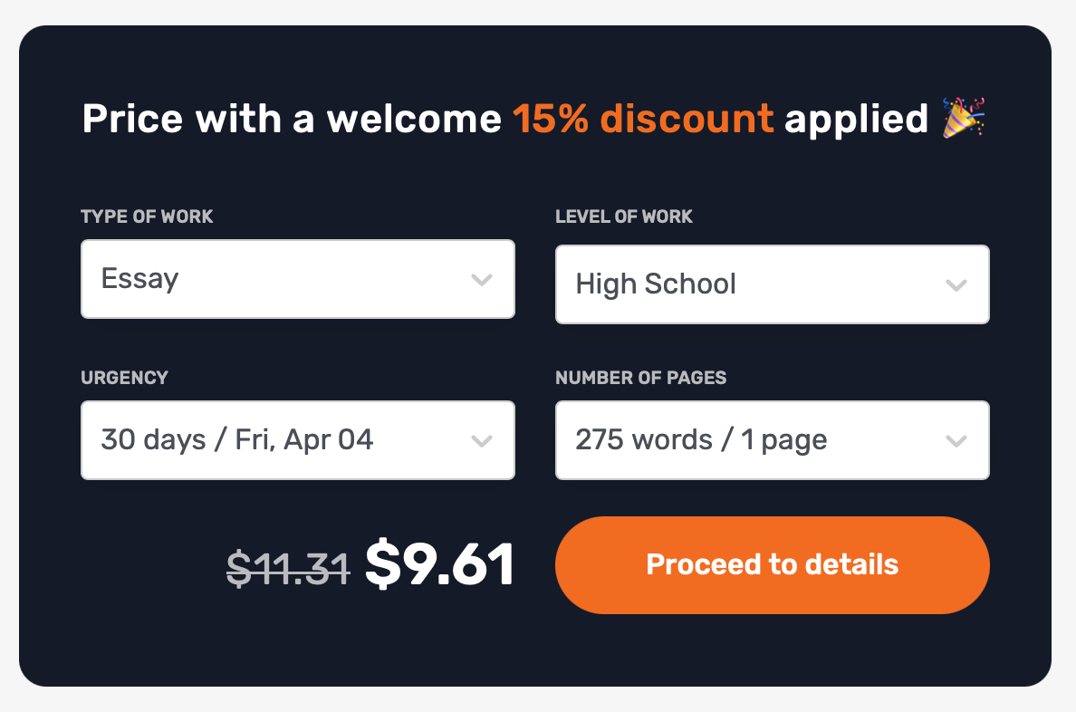 Essay writer prices