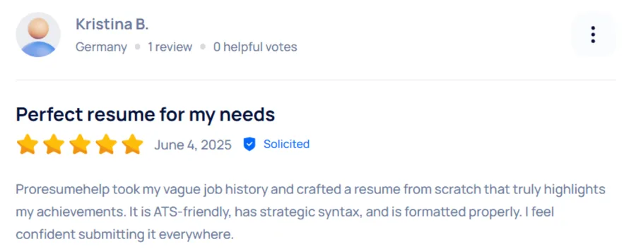 Proresumehelp customer review