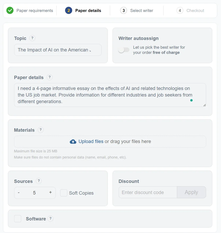order process