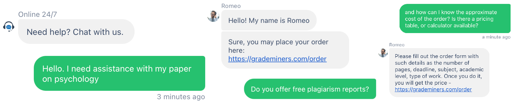 GradeMiners customer support