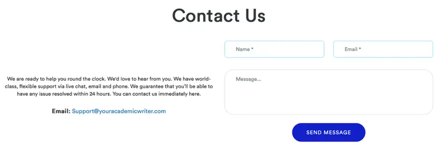 your academic writer customer support