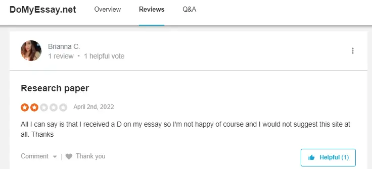 Domyessays.net reviews