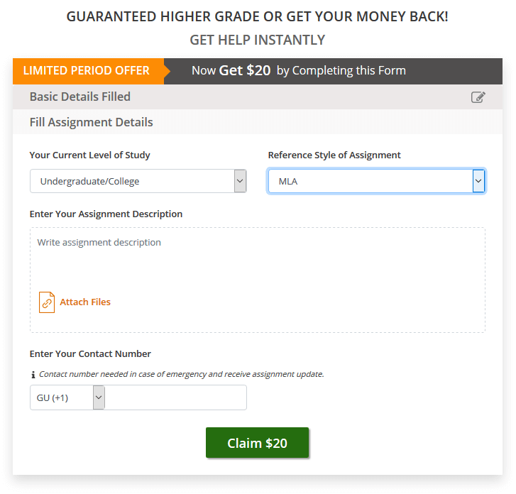 Filling order details