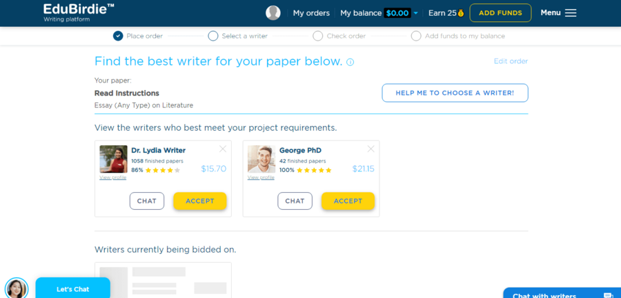 EduBirdie prices