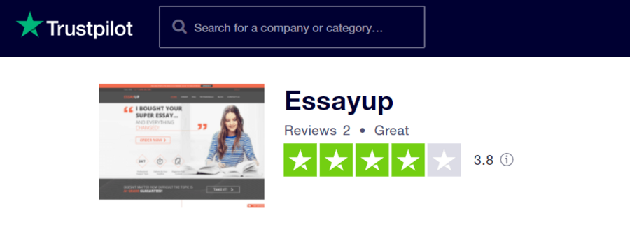 Essayup review on Trustpilot