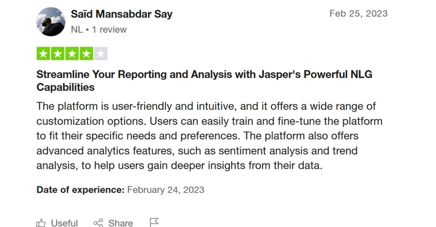 jasper ai online reputation