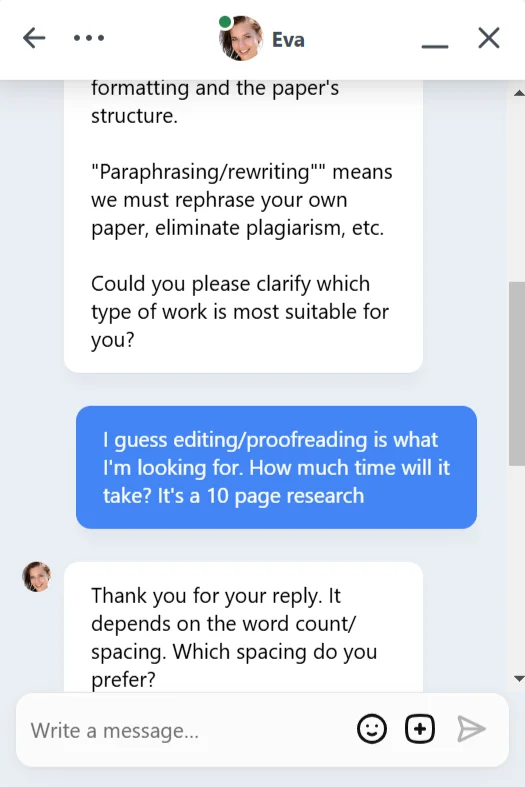 SpeedyPaper customer support