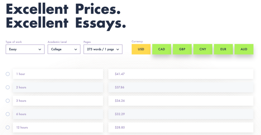 EssayWriter pricing