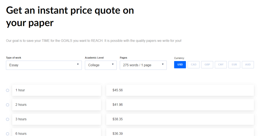 get-essay pricing