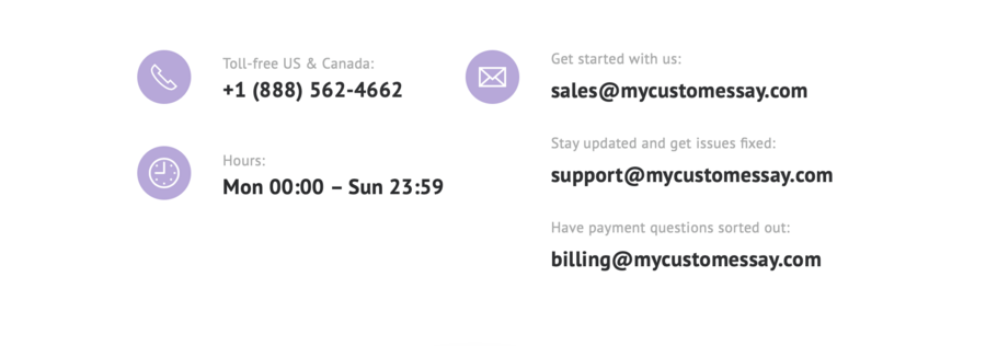 MyCustomEssay contact information