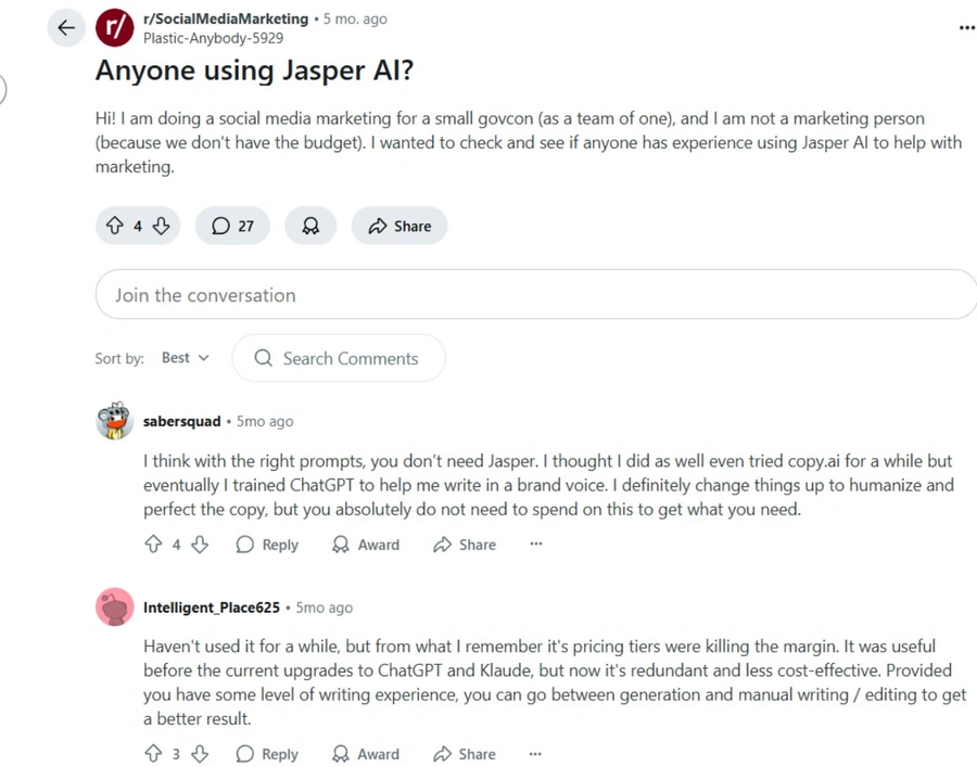 jasper ai customer review