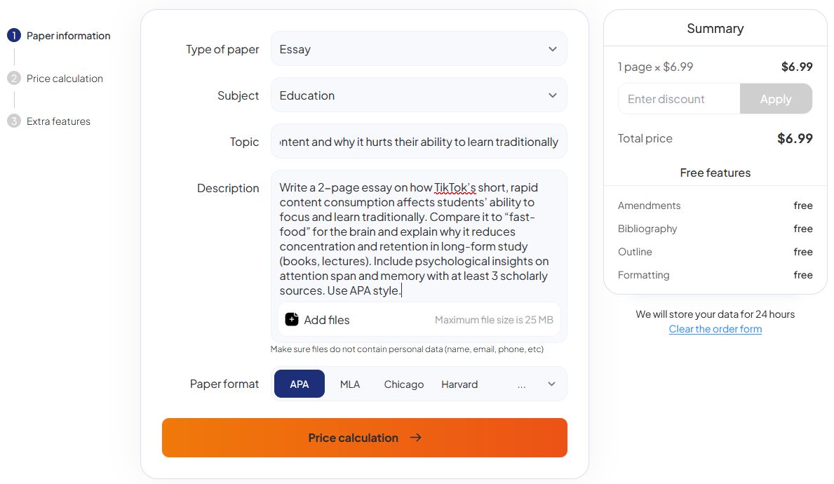 helpwithessay how to order