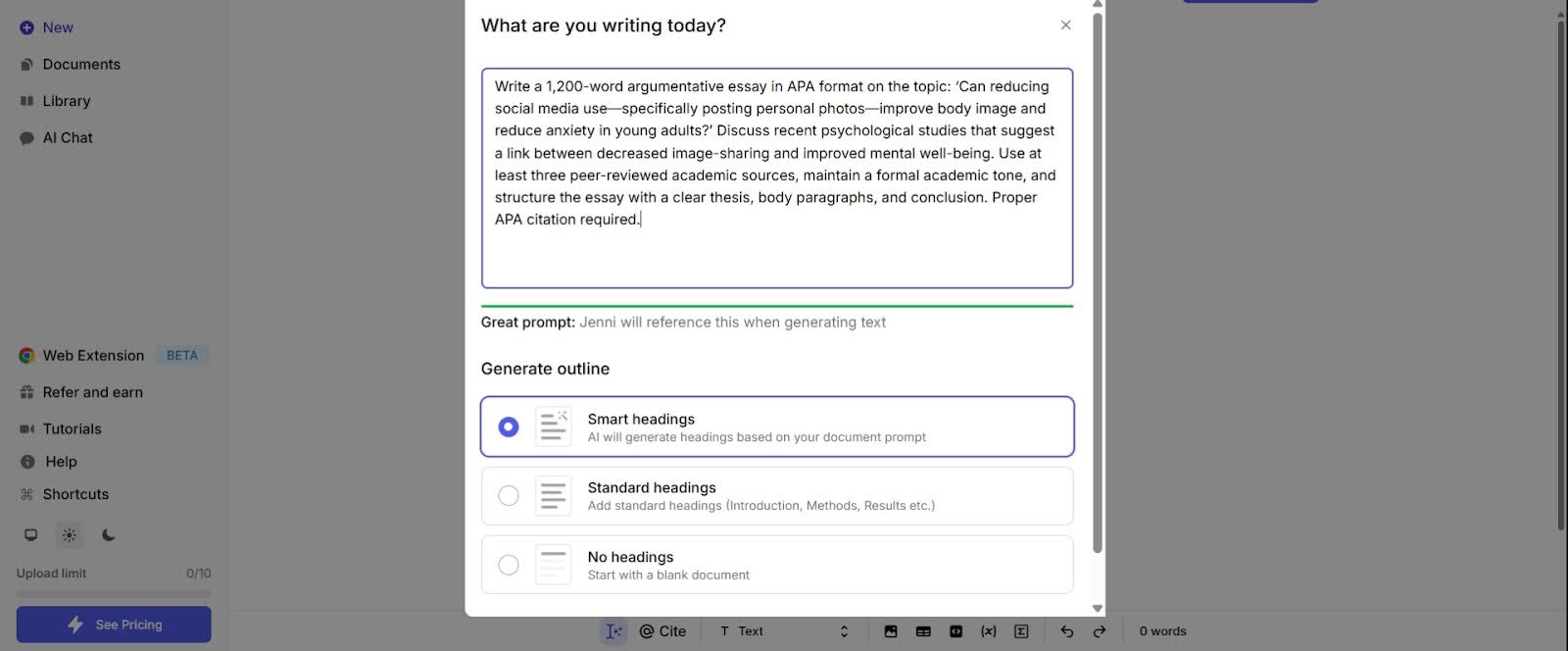 Jenni writing process