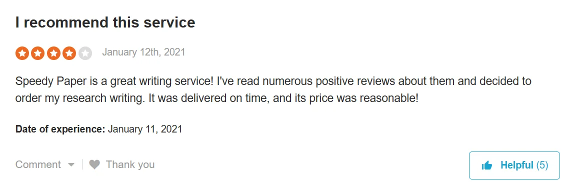 speedypaper review