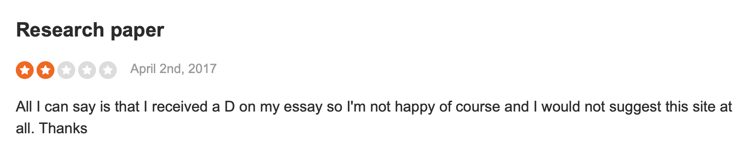 DoMyEssay customer review