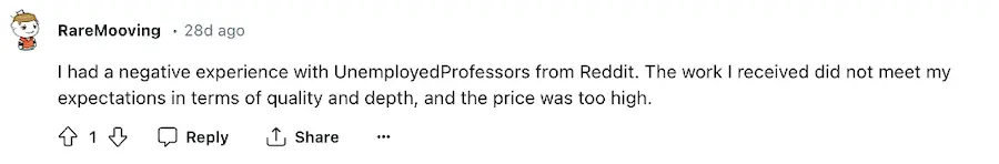 Unemployedprofessors Sitejabber profile