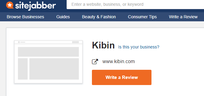 Kibin review on SiteJabber