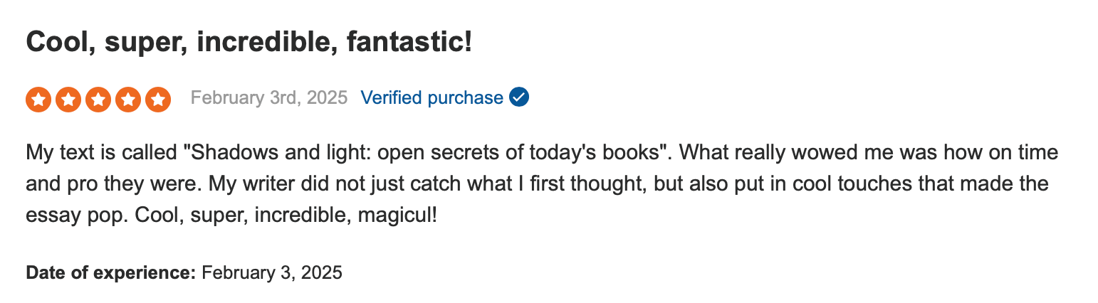 WritePaperForMe customer review