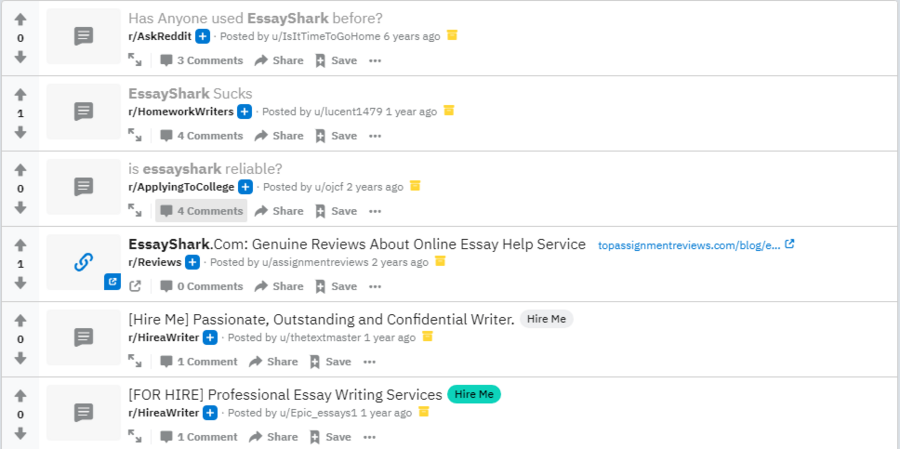 essayshark reddit