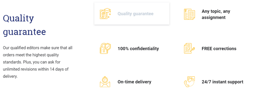 Unipapers guarantees