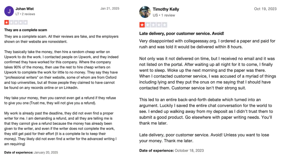 collegeessay reviews