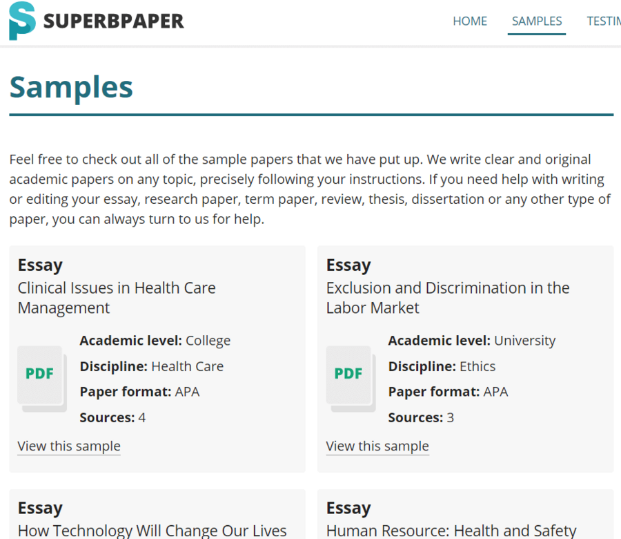 types of papers