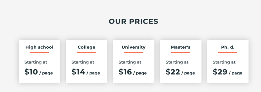 DoMyWriting pricing