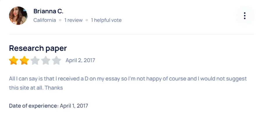 DoMyEssay customer review