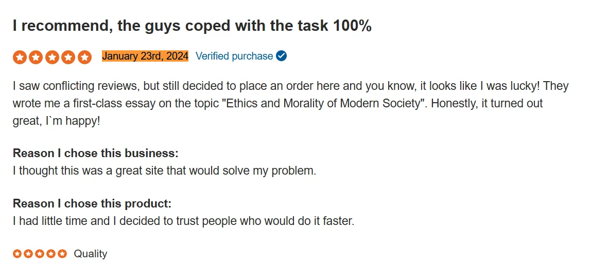 SpeedyPaper customer review 