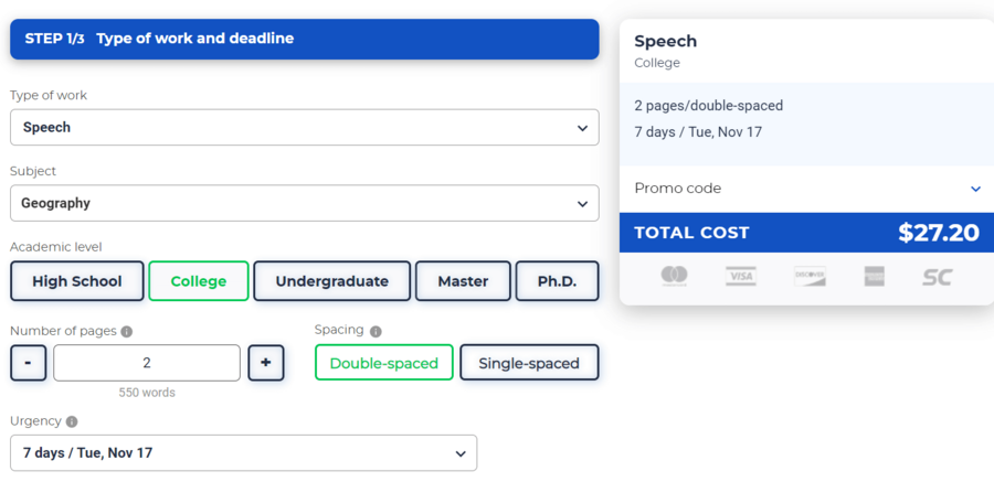 SameDayEssay order form